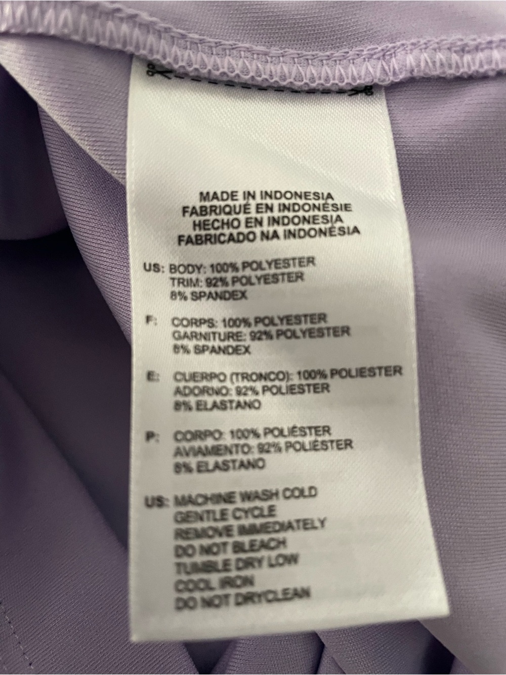 Adidas Lavender Polyester V-Neck Three Stripes Shirt (NWT) - Picture 6 of 7